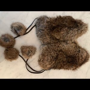 Coach Genuine Rabbit Fur Mittens!